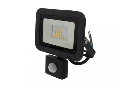 Proiector LED cu senzor 20W 1600lm IP44 4000K negru Well foto