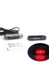 Lampa gabarit laterala LED roșu, geam fumuriu rezistent la apă IP67, 12V/24V