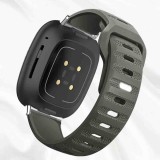 Curea din silicon compatibila cu AmazFit Stratos 3, Telescoape QR, 22mm, Chrome Gray