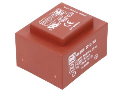 Transformator PCB &amp;icirc;ncapsulat 10VA 230V 9V foto