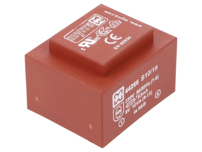 Transformator PCB &icirc;ncapsulat 10VA 230V 9V