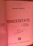Myh 534f - Warwick Deeping - Sinceritate - editie 1945