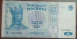 M1 - Bancnota foarte veche - Moldova - 5 leI - 1999