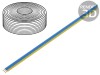 Cablu bandă litat 3x0,25mm2 PVC albastru/galben