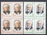 1968 LP 676 LP 677- 100 ANI NASTEREA RACOVITA SI IONESCU BRAD BLOCURI DE 4 MNH, Nestampilat