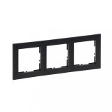 Rama ornament 3 posturi Legrand Suno negru calibrat 721573