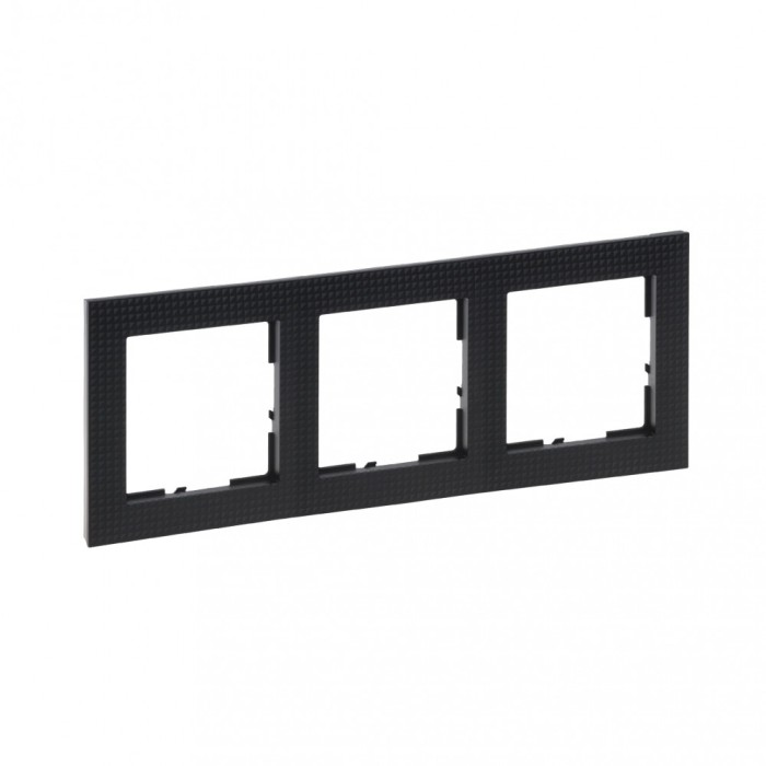 Rama ornament 3 posturi Legrand Suno negru calibrat 721573