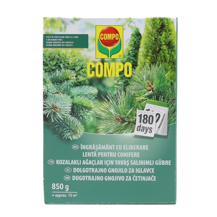 Ingrasamant pentru conifere Compo, granule, eliberare lenta, pentru primavara, 0.85 kg