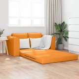 VidaXL Canapea Pat 2 &icirc;n 1 Galben &Icirc;nchis 148x71x83 cm Țesătură