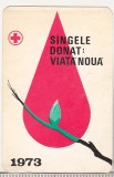bnk cld Calendar de buzunar 1973 Centrul de hematologie Bucuresti