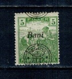 1919 - Emisiunea Oradea, 5filler seceratori, eroare: supratipar deplasat