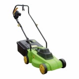Cumpara ieftin Masina de tuns gazon electrica B&amp;Q FPLM1000-4, 1000W, latime 32cm, cutie colectare 27L, Negru/Verde