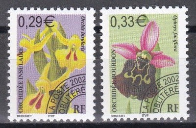 Franta 2002 - Orhidee - Pre-anulate, MNH foto