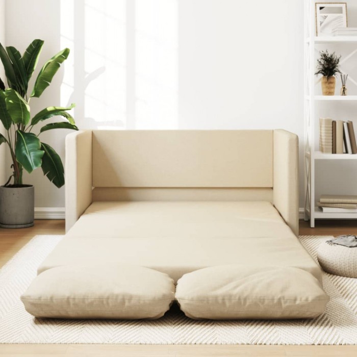 Gossi canapea extensibila 2 in 1, crem, 112x174x55 cm, textil