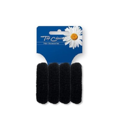 Set 4 elastice de par negre, Top Choice TC22531 foto