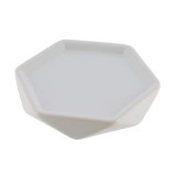 Săpuniera Ceramică Design Diamant &ndash; Alba