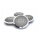 Set 4 capace jante aliaj Audi 61mm, Gri Chrome