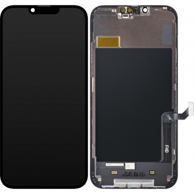 Display cu Touchscreen ZY pentru Apple iPhone 14 Plus, cu Rama, Versiune LCD In-Cell IC Movable, Negru foto