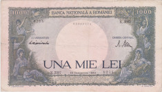 ROMANIA 1000 LEI OCTOMBRIE 1944 F foto