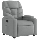 Fotoliu rabatabil gri deschis, material textil