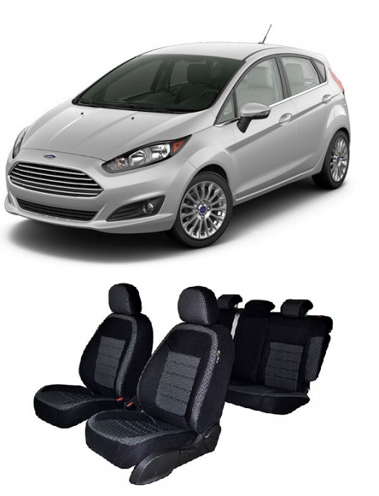 Set huse scaune auto dedicate Ford Fiesta 2009-2017 (Bancheta fractionta )