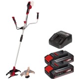 Einhell AGILLO 36/255 BL PXC + Twinpack CB + 4514095 - Motocoasa 255 mm cutit cu 3 dinti + Set 2 acumulatori si incarcator Li-Ion 18 V 2.5 Ah
