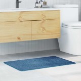 vidaXL Covoraș baie dreptunghi albastru 60x90cm poliester antiderapant