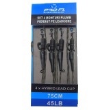 SET 4 MONTURI PRO FL Plumb Pierdut LEADCORE 75CM