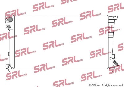 Radiator Citroen Berlingo 02, Xsara 00; Peugeot 306 01, Partner 02, motor: 1.8 D, 1.9 D, iesire - conector rapid, 668x358x16, SRLine, Aluminiu/ foto