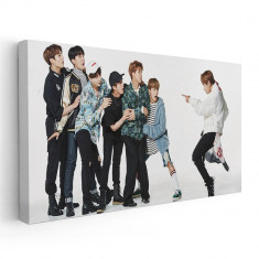 Tablou afis BTS formatie de muzica 2399 Tablou canvas pe panza CU RAMA 40x80 cm