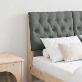 VidaXL Tăblie tapițată Gri &icirc;nchis 120 cm Lemn de pin masiv 879350