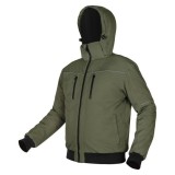 Geaca de lucru bomber Outdoor,izolata,cu gluga,verde,marimea L/52,NEO