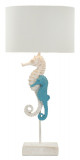 Cumpara ieftin Lampa de masa Sea Horse, Mauro Ferretti, 1x E27, 40W, 30.5x66.5 cm, polirasina/fier/textil, multicolor