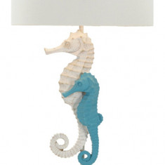 Lampa de masa Sea Horse, Mauro Ferretti, 1x E27, 40W, 30.5x66.5 cm, polirasina/fier/textil, multicolor