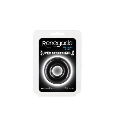 Inel Penis Renegade Fireman Ring, Negru, Medium foto
