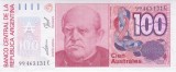 Bancnota Argentina 100 Australes (1985-90) - P327b UNC