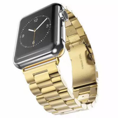Curea Ceas Apple Watch 1 2 3 4 5 6 7 SE (42 mm 44 mm 45 mm) Gold W036 foto