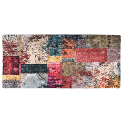 vidaXL Covor lavabil, mozaic multicolor, 80x300 cm, antiderapant foto