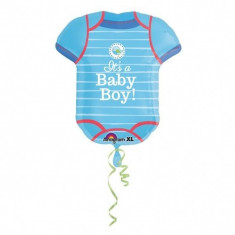 Balon botez folie metalizata Figurina Body It&amp;#039;s a Baby Boy 55x 60 cm foto