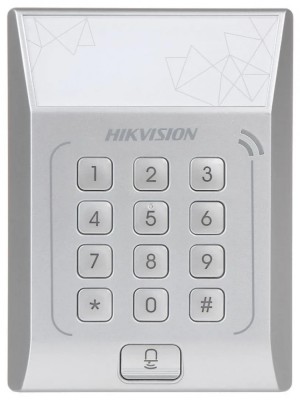 Cititor standalone cu tastatura si card de proximitate Hikvision, DS- foto