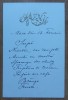 Meniu romanesc de lux , inceput de secol 20 , embosat , aurit