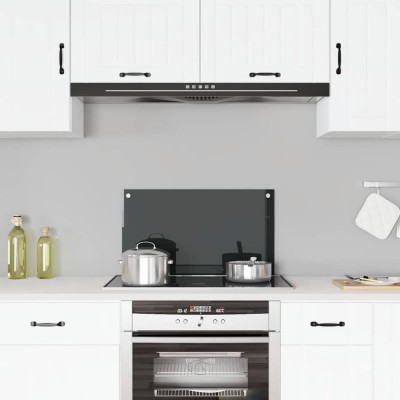 vidaXL Panou antistropi de bucătărie, negru 70x40 cm sticlă securizată 249481 foto
