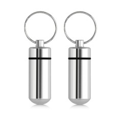 Set 2 Brelocuri pentru mini pilule Kwmobile, Gri, Aluminiu, 56608.05