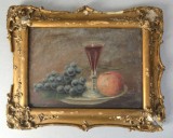 "Natura statica" ulei pe carton sec 18-19