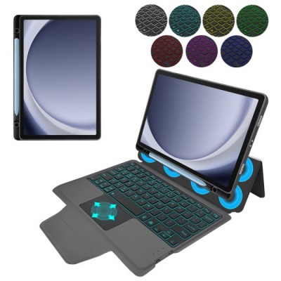 Husa cu Tastatura pentru Samsung Galaxy Tab A9 Plus - Techsuit KeyTab Pro - Black foto