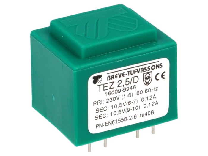 Transformator &icirc;ncapsulat 2,5VA 230V PCB