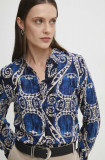 Cumpara ieftin Answear Lab camasa femei, culoarea albastru marin, cu guler clasic, regular