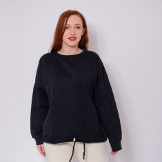 Hanorac oversize negru Pull&Bear