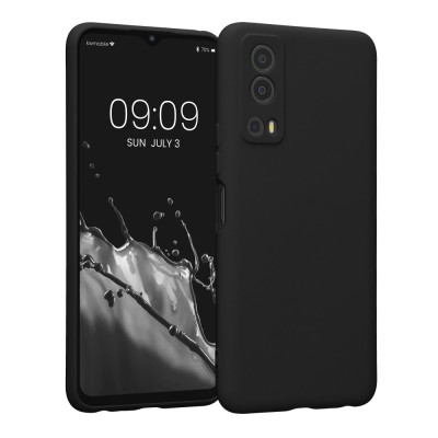 Husa Kwmobile pentru Vivo Y72 5G, Silicon, Negru, 59095.01 foto