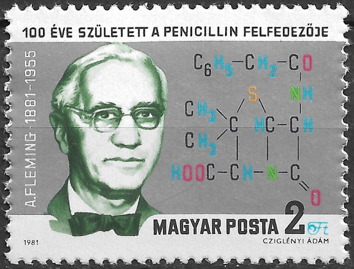 Ungaria - 1981 - Aniversarea lui Alexander Fleming - serie compl. neuzată (T291)